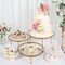 Gold Clear 23" Round 3 Tier Metal Cake Dessert Stand Acrylic Plates Party Events